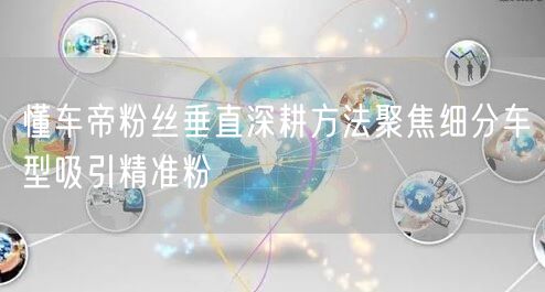 懂车帝粉丝垂直深耕方法聚焦细分车型吸引精准粉