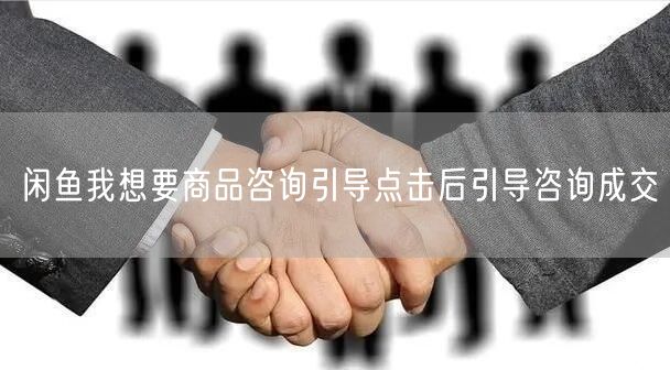 闲鱼我想要商品咨询引导点击后引导咨询成交