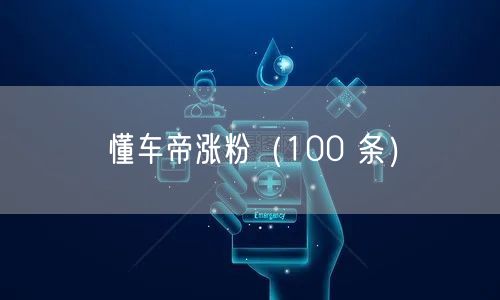 懂车帝涨粉（100 条）