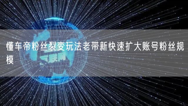 懂车帝粉丝裂变：老带新实操攻略，快速增粉！