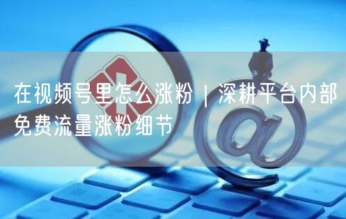 在视频号里怎么涨粉|深耕平台内部免费流量涨粉细节