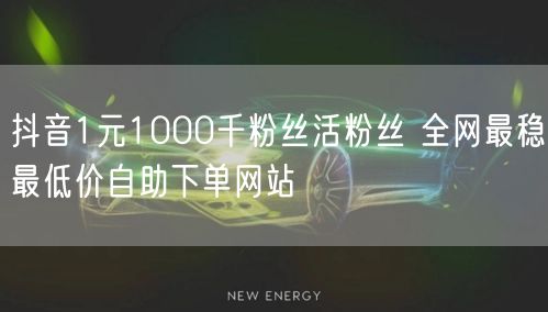 抖音1元1000千粉丝活粉丝 全网最稳最低价自助下单网站