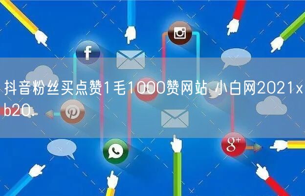 抖音粉丝买点赞1毛1000赞网站 小白网2021xb20.㏄