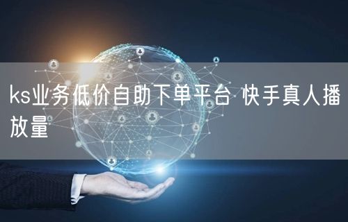 ks业务低价自助下单平台 快手真人播放量