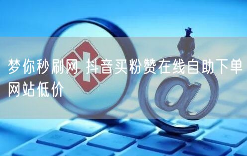 梦你秒刷网 抖音买粉赞在线自助下单网站低价