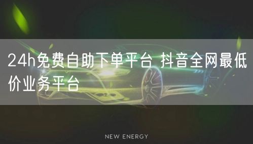 24h免费自助下单平台 抖音全网最低价业务平台