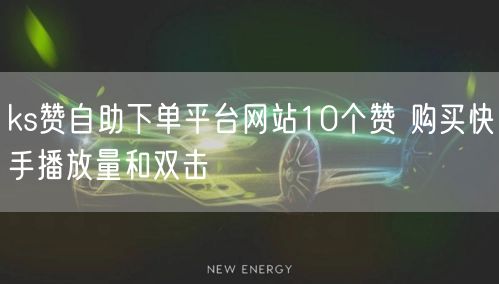 ks赞自助下单平台网站10个赞 购买快手播放量和双击